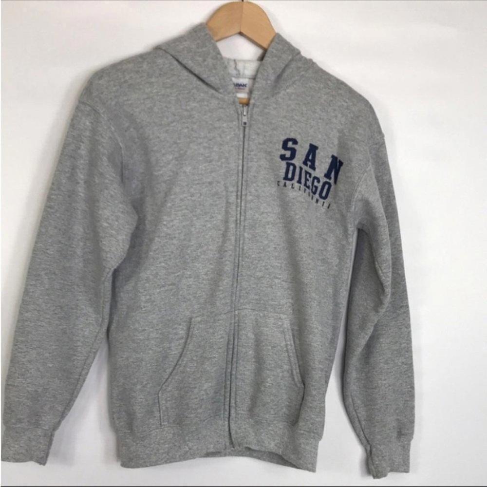 Gildan Heavy Kids Blend Full‎ Zip Jacket Gray Size L